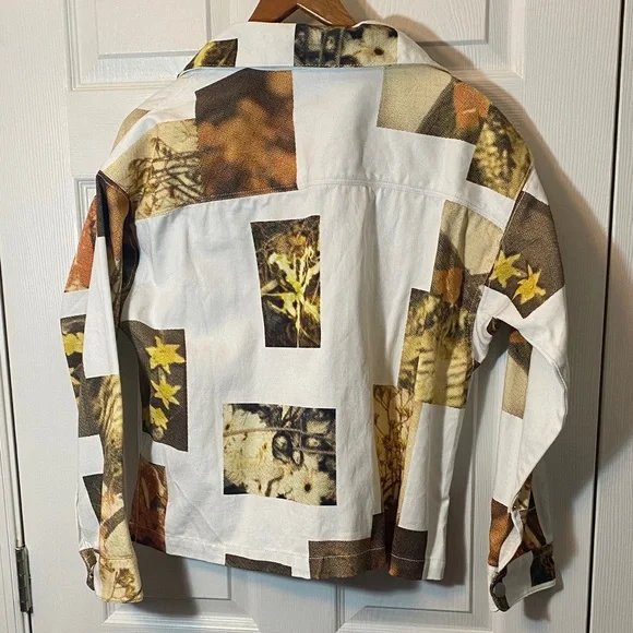 Urban Outfitters Cream Twill Shirt with Brushed Logo Tag - Picture 7 of 12